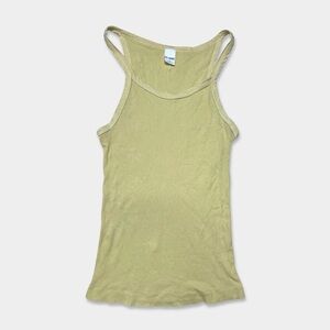 RE/DONE Ribbed Yellow Tank Size M Cotton GUC